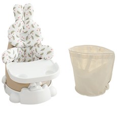 jellymom Muna Booster Chair Buddy 6種包包組, 1組, Amber Beige(椅子）、Toto Cranberry(枕頭）