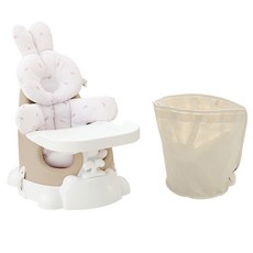 jellymom Muna Booster Chair Buddy 6種包包組, 1組, 琥珀米色(椅子）、托托兔(枕頭）