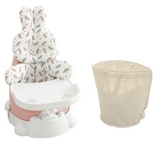 jellymom Muna Booster Chair Buddy 6種包包組, 1組, 桃粉色 (椅子)、托托蔓越莓色 (枕頭)