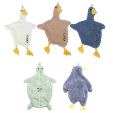 Beaurator 卡通超細纖維廚房毛巾5件組, 混合顏色, 1套