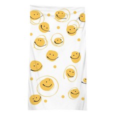 Ontree 柔軟沙灘巾 大尺寸 300g, 1個, 微笑