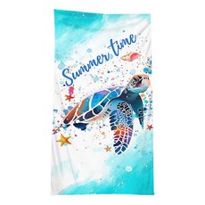 Ontree 柔軟沙灘巾 大尺寸 300g, 1個, 烏龜