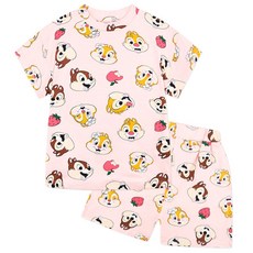 milkmilelolo 迪士尼幼童涼感奇奇與蒂蒂微笑水果家居服套裝