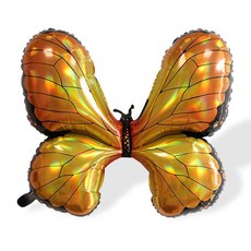 WOW PARTY KOREA 雷射蝴蝶氣球, 黃色, 3個