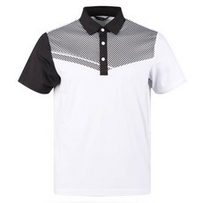 arnaldo bassini 男士棋盤格拼接短袖高爾夫球衫 ABMTS42304