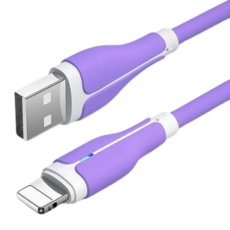브이로즈 A타입-아이폰 8핀 고속 충전 케이블, 1m, C 퍼플, 1개