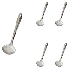 Kitchen Blooming 不鏽鋼304迷你湯勺, 5個, 單色