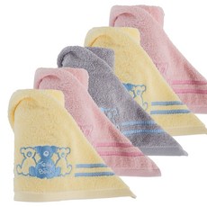 TR테디베어 트리플 두줄 테디 연사 세면타월 170g 30수 코마사, 랜덤발송, 5개