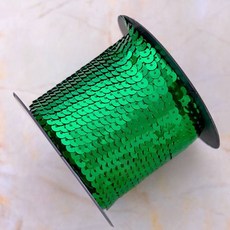 반짝이 줄 스팽글, 녹색, 1개