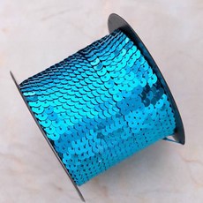 閃亮線條亮片, 1個, 湖藍色