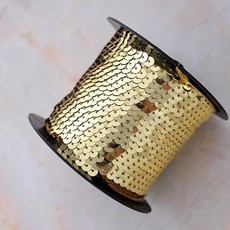 閃亮線條亮片, 1個, 淺金色