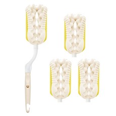 lieto MOTHER'S LOVE 奶瓶刷 + 替換裝3入組, 1套, 燕麥色