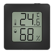 팁고앤빈 포에버빈 실내 욕실 온도 습도계, 블랙B, 1개