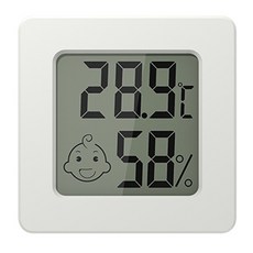 팁고앤빈 포에버빈 실내 욕실 온도 습도계, 화이트A, 1개