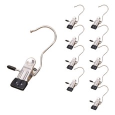 티로나 스텐 양말 집게, 블랙, 10개