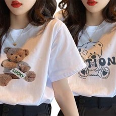 피어니스트 여성용 화이트 반팔 티셔츠 2종 세트