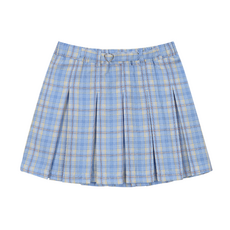 Apple Pink 格紋百褶裙 T362