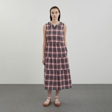 올리비아로렌 체크 프린트 원피스 VVCOA4M5261