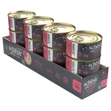 스케지어 어덜트 고양이 쉐지애 애프터다크 파테 주식캔, 닭+소, 80g, 12개