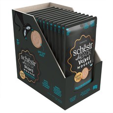 스케지어 어덜트용 고양이 에프터다크 벨벳무스 주식 파우치, 닭, 80g, 12개
