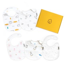 moms nature 童款棉質雙面圍兜 5件組, C組(My Home、Bebe、Toto、Deokdeok、Byeol Gray), 1組