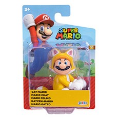 jakks PACIFIC 超級瑪利歐 任天堂 瑪利歐 貓咪瑪利歐 公仔 6.35cm 91424, 1個