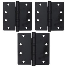 ALLGORR Bemjin Hardware門用5孔鉸鍊 黑色, 3個