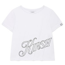 키르시 여성용 레터링 슬림핏 티셔츠