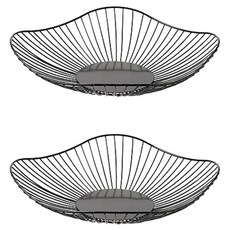BeurreokMateu 北歐風收納籃 桌上型 款式1, 黑色, 2個