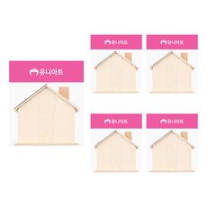 Uniart 木製煙囪小屋存錢筒, 混色, 5個