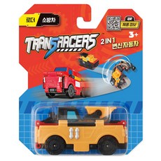 MY LITTLE TIGER Transracer 2合1變形汽車玩具 裝載機 消防車, 隨機出貨, 1個