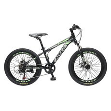 아텍스 컴포트 2200D 기계식 알루미늄 MTB 자전거 반조립 55cm, 블랙네온, 1개