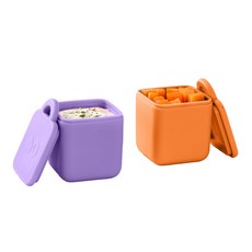 OmieBox OmieDip 配菜盒 2件組, 紫色, 橘色, 1套