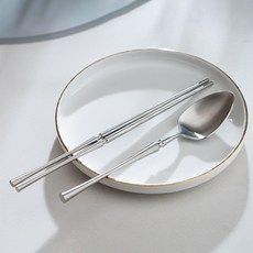 Oslo Living Luna 餐具組, 湯匙 + 筷子, 1套, 霧面銀