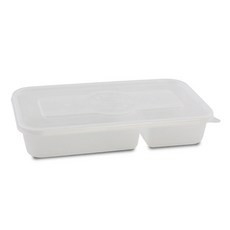 Daiso 2格方形便當盒, 1入, 10個