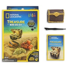 NATIONAL GEOGRAPHIC 國家地理 化石挖掘小型寶物套組 RTNGMDIGCHEST 混合色, 1個