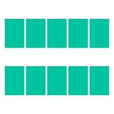 Dy 文具用彩色橡膠磁鐵 300 x 200 x 0.8 mm, 10個, 綠色