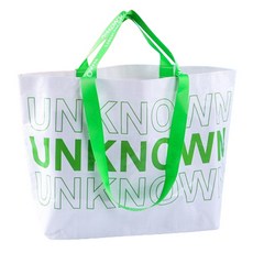 Maket Gamseong 字母設計防水帆布袋, 白色, 3個