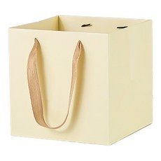 Maket Gamseong 彩色寬版正方形購物袋 小, 7個, 米色