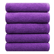 Songwol 松月 毛巾 松月毛巾基本款 精梳棉 洗臉毛巾 170g 30支, 紫色, 5個