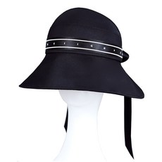 lupeo 女用寬帽簷 蝴蝶結 高爾夫球帽, 1個, 黑色