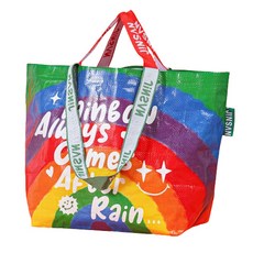 Maket Gamseong 多用途防水編織托特包, 彩虹, 2個