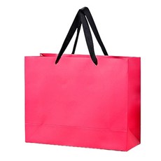 마켓감성 봄사랑 쇼핑백, 로즈레드, 10개