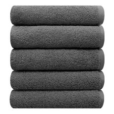 Songwol 松月 毛巾 松月毛巾基本款 精梳棉 洗臉毛巾 170g 30支, 灰色, 5個