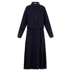 페이지플린 린넨 통기성 셔츠 + 원피스 세트 F3BSET013A