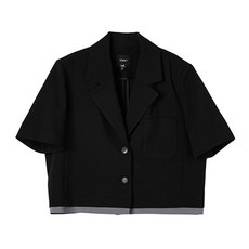 랩 여성용밑단배색크랍반팔자켓AQ2WJ560