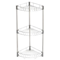 Stenfactory 韓國製造不鏽鋼多用途浴室轉角3層架, 單一顏色