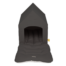 페스텝 강아지집 피치워싱 펫라이프 하우스 풀세트 네모방석, 그레이, 1세트