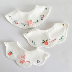 HARAROI 嬰幼兒 strawberry 圍兜巾 3件組