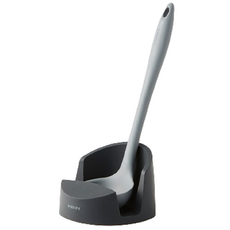 HANSSEM Stay 矽膠湯勺 + 湯勺架套組, 灰色, 1套